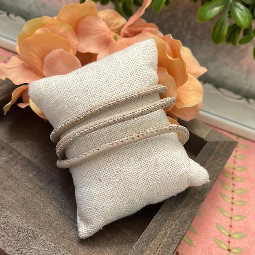 JBloom Tan Leather Wrap Bracelet